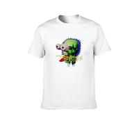 XINRONGYUAN The Mask Movie Promo 90S Jim Carrey Reprint Casual Round Neck T Shirt White L