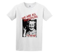 XINRONGYUAN We are All Prostitutes The Pop Group Punk CD Thatcher Bristol B Casual Round Neck T Shirt White M