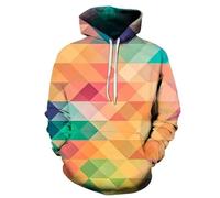 XINRUYI Sweat à Capuche avec Motif dégradé Arc-en-Ciel imprimé en 3D avec des Couleurs Vives, Sweat-Shirt décontracté Ample pour Hommes et Femmes