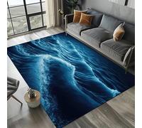XINRUYI Tapis 3D Ocean Beach pour Salon, Chambre à Coucher, entrée, Cuisine, avec sous-Tapis antidérapant, décoration intérieure
