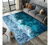 XINRUYI Tapis 3D Ocean Beach pour Salon, Chambre à Coucher, entrée, Cuisine, avec sous-Tapis antidérapant, décoration intérieure