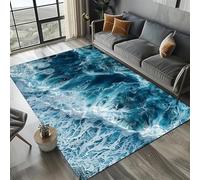 XINRUYI Tapis 3D Ocean Beach pour Salon, Chambre à Coucher, entrée, Cuisine, avec sous-Tapis antidérapant, décoration intérieure