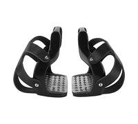 XinrZythrop Étriers d'équitation antidérapants en aluminium avec housse de protection en cuir de vache, coussinets d'étriers en acier inoxydable pour un soutien sûr du pied, accessoire de selle