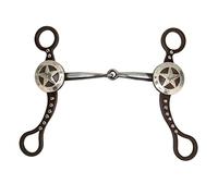 XinrZythrop Mors de cheval sculpté à la main en bronze antique, mors occidentaux en acier inoxydable antirouille pour courses de chevaux et entraînement, taille de la bouche de 13 cm avec design de