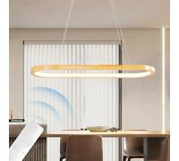 XIN'S Lustres Salle À Manger Suspendue LED Table De Salle À Manger En Bois Suspension À Intensité Variable Avec Télécommande Pendentif Salon Moderne Réglable En Hauteur Bureau Chambre À Coucher Éclair