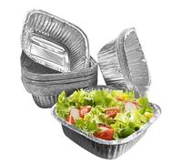 Xinsenke Lot de 30 barquettes en aluminium 1200 ml (17×17×5,2 cm), résistantes à la chaleur, idéales pour grillades, cuisson, friture, récupération de graisse. Parfaites pour barbecue et cuisine.