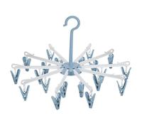 Xinsenke Séchoir à Chaussettes Pliable avec 20 Pinces - Cintre de Séchage Rotatif Antidérapant pour Linge, sous-vêtements, Shorts, Vêtements, Idéal pour Camping et Intérieur