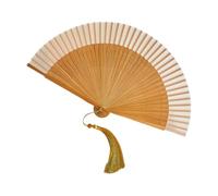 Xinsheinelry 1 éventail pliable en bois rétro chinois creux sculpté pour mariage, fête, décoration d'intérieur