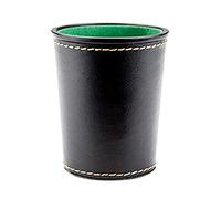 Xinsheinelry 1 tasse en cuir synthétique vert flanelle intérieur silencieux Shaker Cup pour les jeux de menteurs Farkle/Yaht-zee 1 pièce
