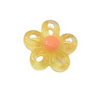 Xinsheinelry 5 couleurs 23 x 23 mm petits pendentifs en forme de fleur à cinq pétales pour femme, bijoux colorés, colliers, apprêts pour la fabrication de boucles d'oreilles, bracelets dorés, Moyen