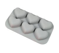 Xinsheinelry 6 Cavités Moules Mousse Moules Gâteau en Silicone en Forme Coeur Moules Pâte À Pâtisse