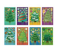 Xinsheinelry Autocollants De Puzzle d'arbre Noël Festif Autocollants Peau Amovibles pour Tablettes 24 Pièces Conception Sûre en PVC Compatibles avec Plusieurs Marques