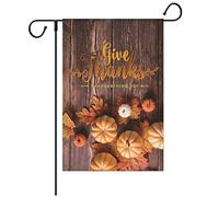 Xinsheinelry Automne Jardin 30,5 x 45,7 cm Vertical Double Face Drapeaux Automne Citrouille Feuille d'érable Panneau Porche Panneau pour Thanksgiving Récolte Maison Ferme Extérieur