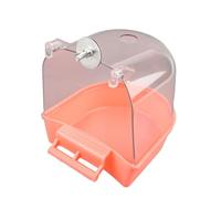 Xinsheinelry Baignoire à suspendre pour cage à perruches - Boîte de bain transparente pour petite cage à oiseaux