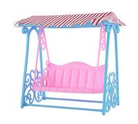 Xinsheinelry Balançoire 1/6 Échelle Poupées Plage pour Banc Meubles Miniatures Jouet Maison De Poupée Décoration Anniversaire Vacances Festival P Balançoire Chaise Animaux De Compagnie