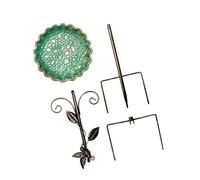Xinsheinelry Bassine à oiseaux classique en fer forgé pour décoration de jardin et petit pour éclabousser et jouer