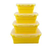 Xinsheinelry Boîte à bento pliable anti-déversement, nettoyage facile, séchage rapide, idéale pour les navetteurs, les étudiants, les modes de vie occupés, boîte à déjeuner pliable portable en