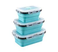 Xinsheinelry Boîte à bento pliable anti-déversement, nettoyage facile, séchage rapide, idéale pour les navetteurs, les étudiants, les modes de vie occupés, boîte à déjeuner pliable portable en