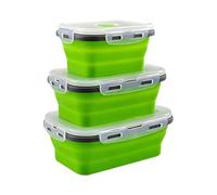 Xinsheinelry Boîte à bento pliable anti-déversement, nettoyage facile, séchage rapide, idéale pour les navetteurs, les étudiants, les modes de vie occupés, boîte à déjeuner pliable portable en