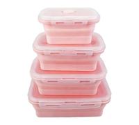 Xinsheinelry Boîte à bento pliable anti-déversement, nettoyage facile, séchage rapide, idéale pour les navetteurs, les étudiants, les modes de vie occupés, boîte à déjeuner pliable portable en