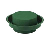 Xinsheinelry Bol de boue en argile absorbant adapté pour les fleurs - Vert - Rond - Mousse humide - Élégant arrangement floral en céramique - Utilisation intérieure - Pour conserver la fraîcheur des