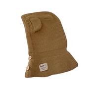 Xinsheinelry Bonnet intégré écharpe chapeau d'hiver chaud tricoté protection d'oreille bonnet couleur bébé couvre-chef fille garçon chapeau, kaki, Taille unique