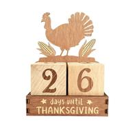 Xinsheinelry Calendrier de l'Avent en bois - Matériaux naturels - Décorations saisonnières pour cheminées de maison, table de Noël, Halloween, Saint-Valentin - Calendrier en bois robuste