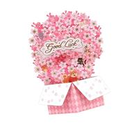 Xinsheinelry Carte 3D avec enveloppe, belles fleurs de cerisiers, vœux 3D élégants pour messages individuels et cadeaux d ' anniversaire avec enveloppe