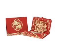 Xinsheinelry Carte d ' invitation de bénédiction 3D de l ' année du serpent avec enveloppe, nouvelle carte de vœux chinoise pour la fête du printemps, nouvelles cartes chinoises