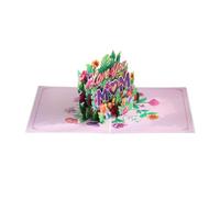 Xinsheinelry Carte de vœux 3D Unique pour la fête des mères, lettre Popup colorée en 3D, papier de vœux élégant pour la fête des mères