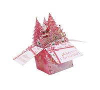 Xinsheinelry Carte de vœux debout pour les fêtes de fin d ' année avec motifs de flamants roses et section d ' écriture spacieuse avec enveloppe Carte de vœux de Noël