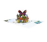 Xinsheinelry Cartes d ' anniversaire 3D, enveloppes de cartes de vœux avec papillons colorés et fleurs, cartes de vœux pour anniversaire, vœux de vacances