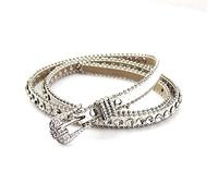Xinsheinelry Ceinture Western Western Cowgirl Clouté, White
