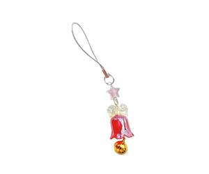 Xinsheinelry Chaîne à breloques tendance avec cloches de Noël pour journaux et accessoires, portable pour décoration de vacances et cadeau, décoration de planificateur personnalisé, Rouge, taille