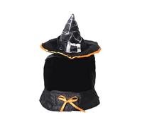 Xinsheinelry Chapeau de sorcière sur le thème d'Halloween pour fête d'Halloween pour animaux de compagnie pour garder au chaud - Fournitures de costumade d'hiver pour petits animaux pour chiens