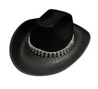 Xinsheinelry Chapeau de vacances avec perles et pompons pour filles et garçons pour musique de carnaval, pêche, S-L