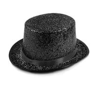 Xinsheinelry Chapeau Haut de Forme à Paillettes à Large Bord Fedora pour défilé de Carnaval, Haut de Vacances, Costume de Magicien à Bord Court pour Les rassemblements en Plein air Fedora pour Homme
