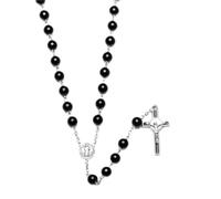 Xinsheinelry Chapelet pour collier pendentif chapelet en verre antique pour collier vintage catholique religieux bijoux de prière