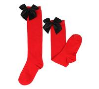 Xinsheinelry Chaussettes longues avec nœud papillon pour enfants - Confortables et tendance - Usage quotidien - Multicolore - Chaussettes longues douces en option, Article 15, taille unique