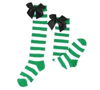 Xinsheinelry Chaussettes longues avec nœud papillon pour enfants - Confortables et tendance - Usage quotidien - Multicolore - Chaussettes longues douces en option, Article 19, taille unique