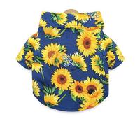 Xinsheinelry Chemise à col à revers pour animal de compagnie, vêtements simples pour petits vêtements, vêtements de marche printanière, simple pour petite fille avec imprimé feuilles