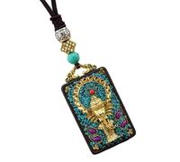 Xinsheinelry Collier avec pendentif en bois d'ébène sculpté à la main pour la chance, léger, confortable, résistant aux allergies, polyvalent pour un événement décontracté, pendentif en bois fabriqué