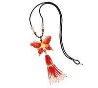 Xinsheinelry Collier Long papillon tendance, glands ethniques, accessoire de bijoux de chinois, parfait pour une tenue décontracté, collier de Date d ' appel d ' offres