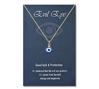 Xinsheinelry Collier porte-bonheur œil bleu pour le mauvais pendentif pour protection et bénédiction pour homme et femme pendentif yeux bleus, One Size, Comme décrit, Comme décrit.