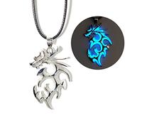 Xinsheinelry Collier ras du cou simple avec pendentif dragon lumineux pour femme et homme