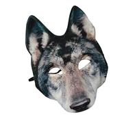 Xinsheinelry Costume de loup sans danger pour la peau, polyvalent, Texture EVA, masque réel pour adultes, fêtes de théâtre