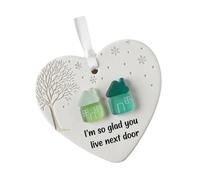 Xinsheinelry Décoration de vacances délicate en forme de cœur avec message sentimental, idéal pour un festival, décoration d'intérieur, décoration de voisin