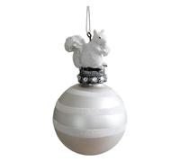 Xinsheinelry Décorations de vacances en verre de formes multiples avec finition pailletée adaptées pour Noël, mariages et fêtes. Décoration dynamique à suspendre