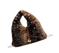 Xinsheinelry en Fourrure à Main de Soirée pour Femmes Sangle en Chaîne Grand Compartiment Principal de Voyageur élégant Convient Femmes Filles en Peluche Shopper
