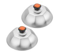 Xinsheinelry Ensemble De Couvercles Barbecue 2 Pièces Auvents Maintien La en Acier Renforcé 0.6MM Grilles D'arrière-Cour Cohérentes Fours Randonnée Plan Barbecue Lid Set